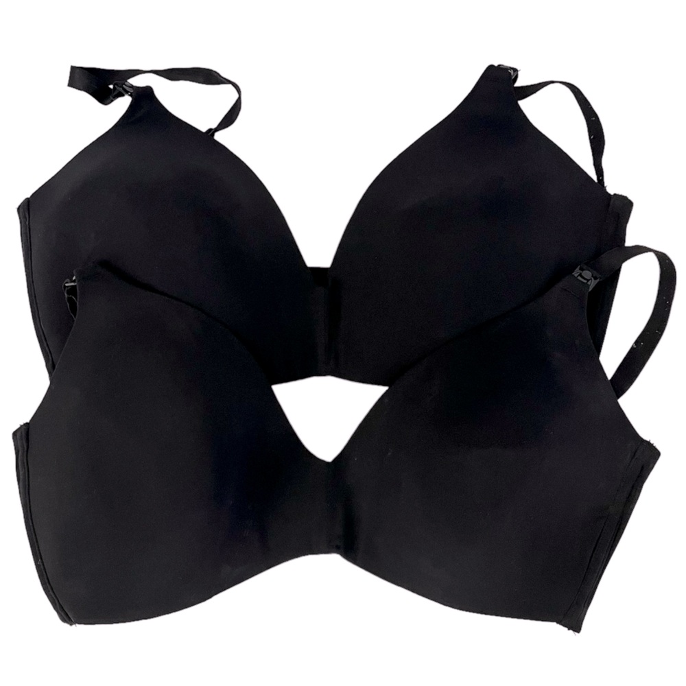 Motherhood Maternity Two Black Nursing Brad (No Underwire) Size 36E (DD)
